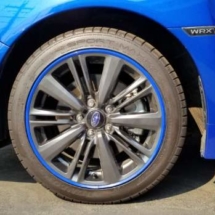 Blue Subaru with Blue AlloyGators