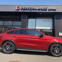Red Mercedes with Silver AlloyGators