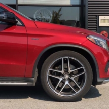 Red Mercedes with Silver AlloyGators