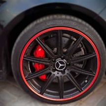 Black Mercedes with Red AlloyGators